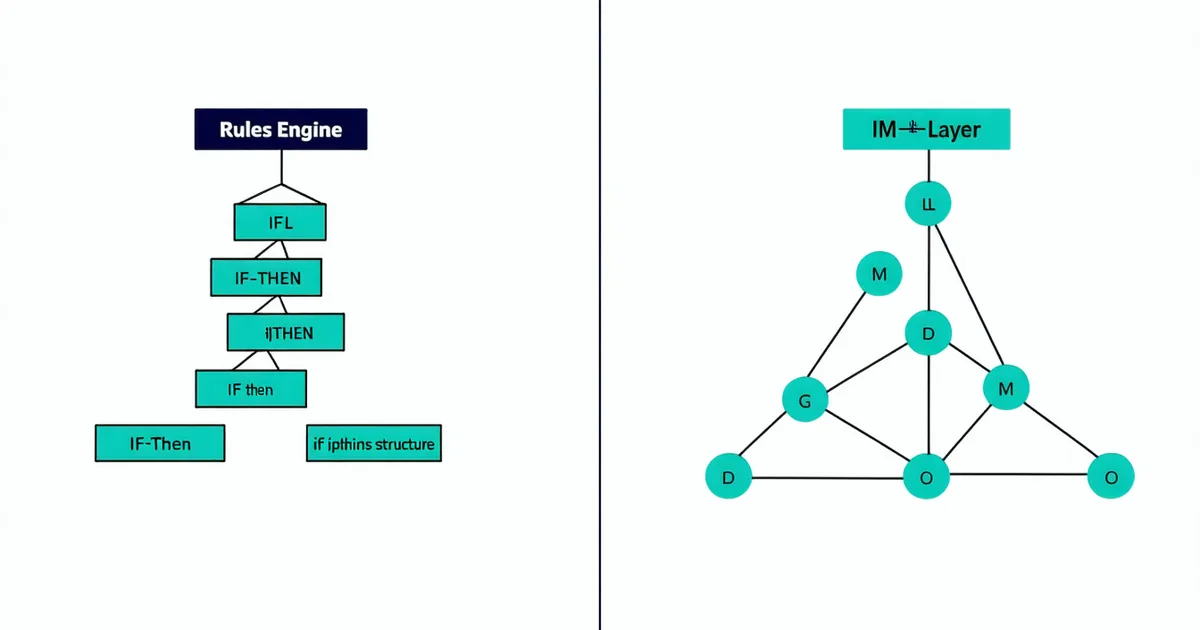 Comparison of rules engine versus machine learning decision layer architecture